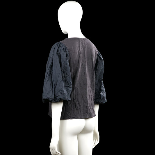 Blouse - Charcoal & Black - Size M