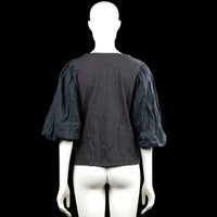 Blouse - Charcoal & Black - Size M