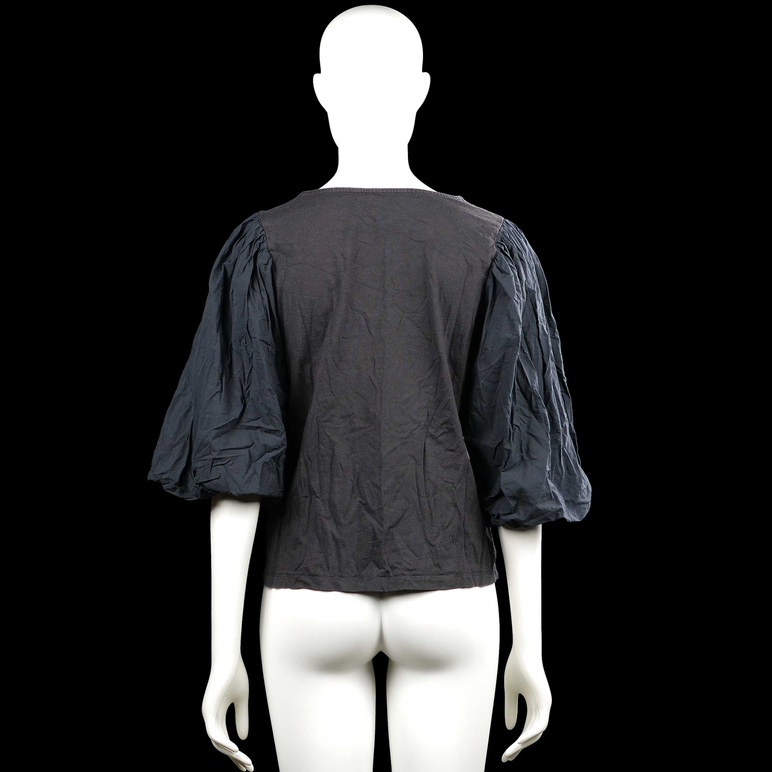 Blouse - Charcoal & Black - Size M