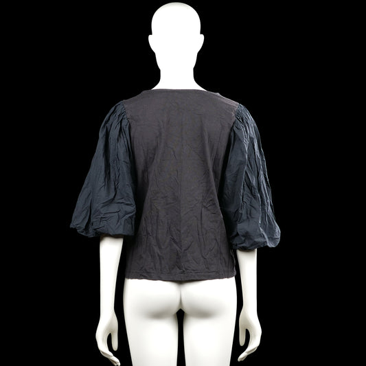 Blouse - Charcoal & Black - Size M
