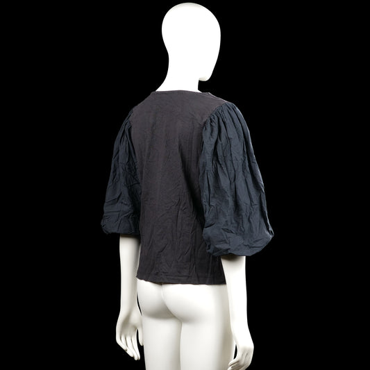 Blouse - Charcoal & Black - Size M