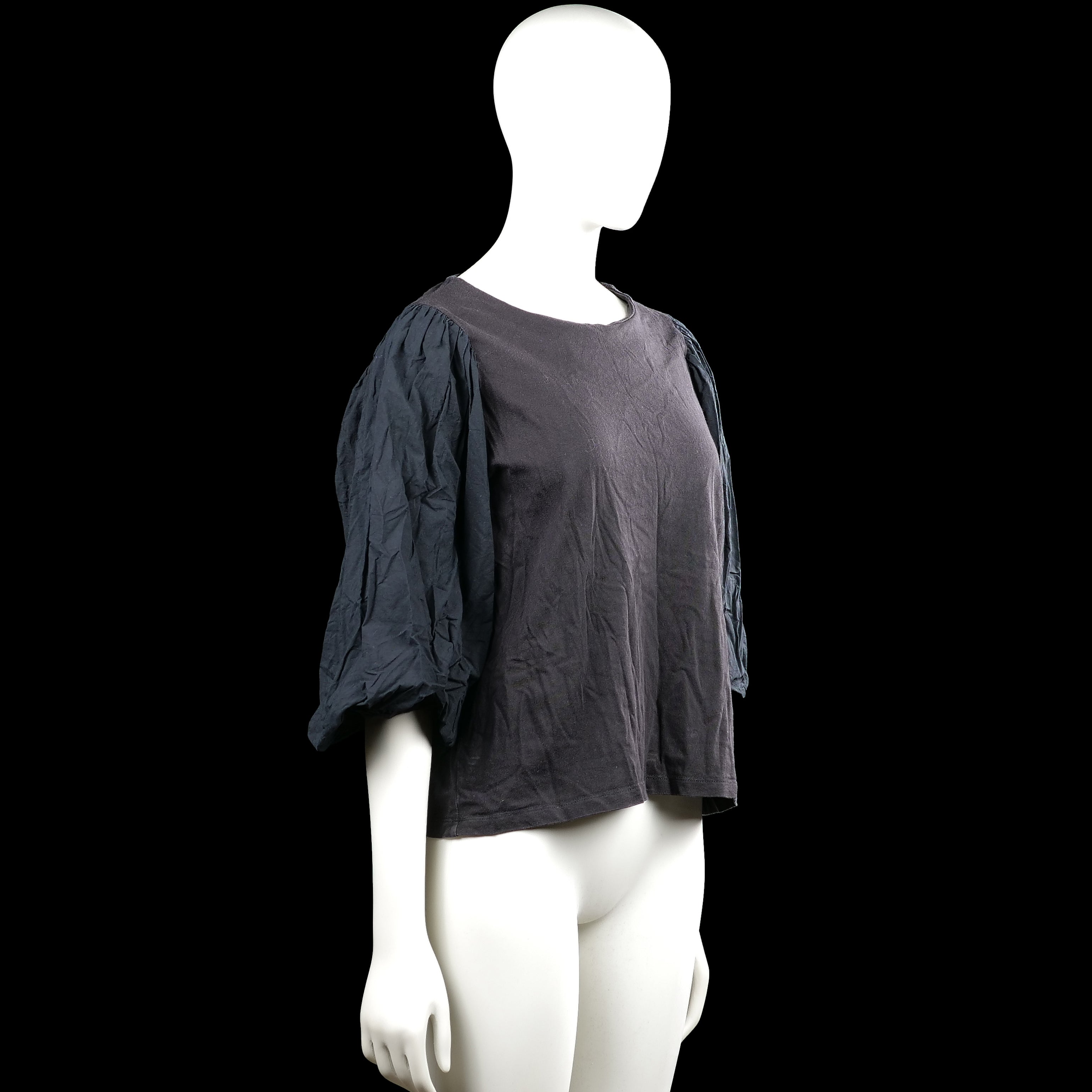 Blouse - Charcoal & Black - Size M