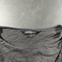 Blouse - Charcoal & Black - Size M
