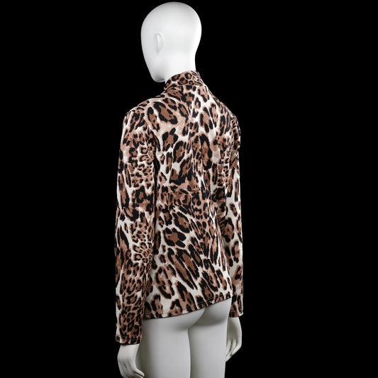 Blouse - Brown & Black - Size M