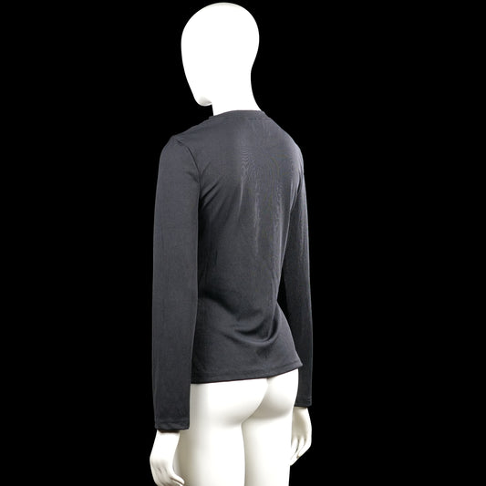 Long-sleeve top - Charcoal - Size L - (NEW)