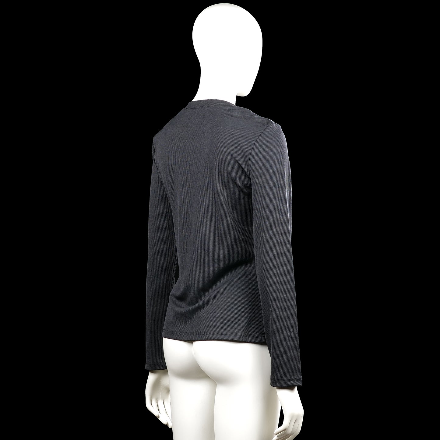 Long-sleeve top - Charcoal - Size L - (NEW)