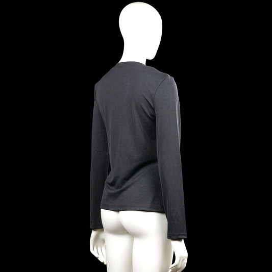 Long-sleeve top - Charcoal - Size L - (NEW)