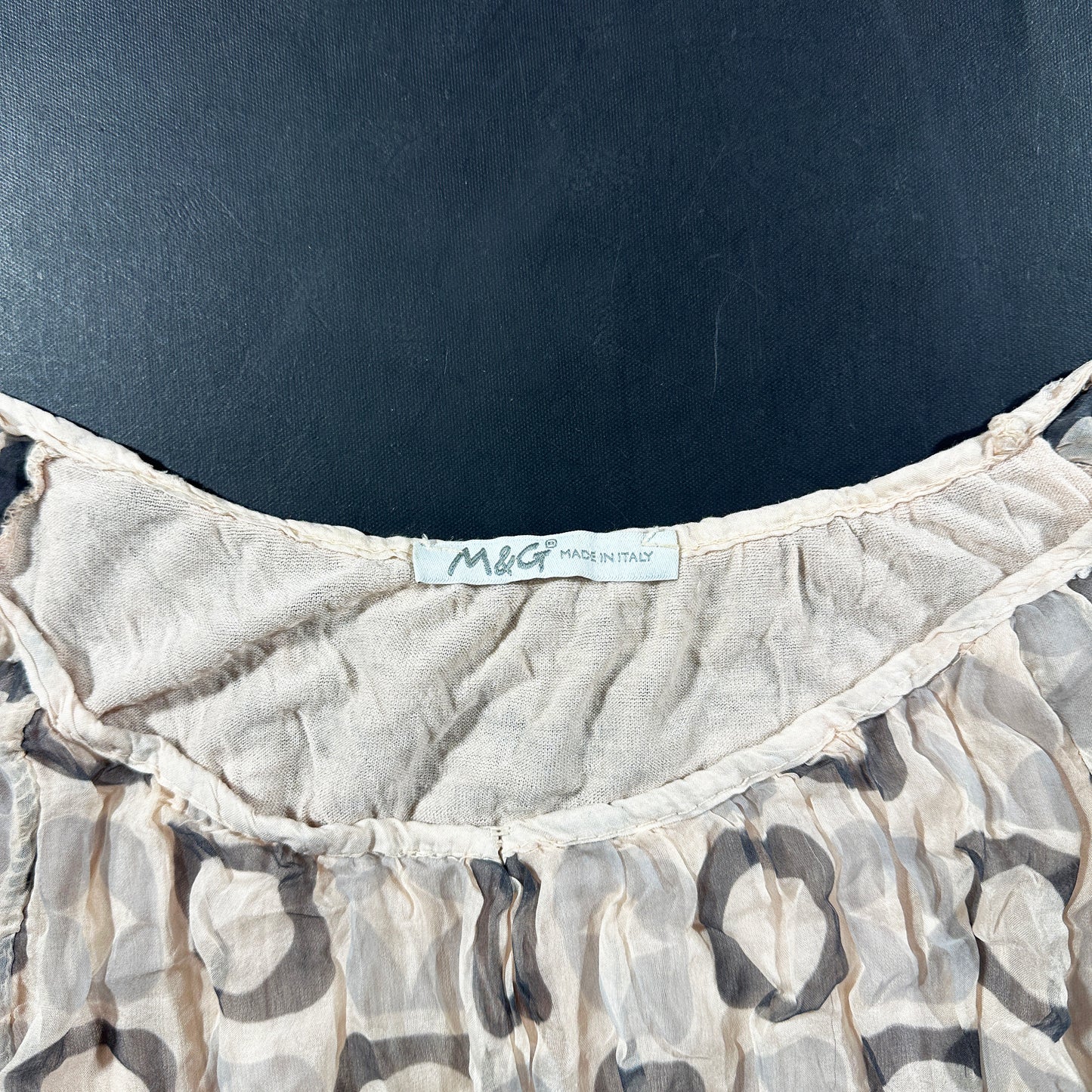 Blouse - White & Gray - Size M