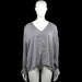 Vero Moda - Blouse - Gray - Size XL - Gray solid top with a V-neckline and long sleeves. Features button cuffs and a high-low hem.
