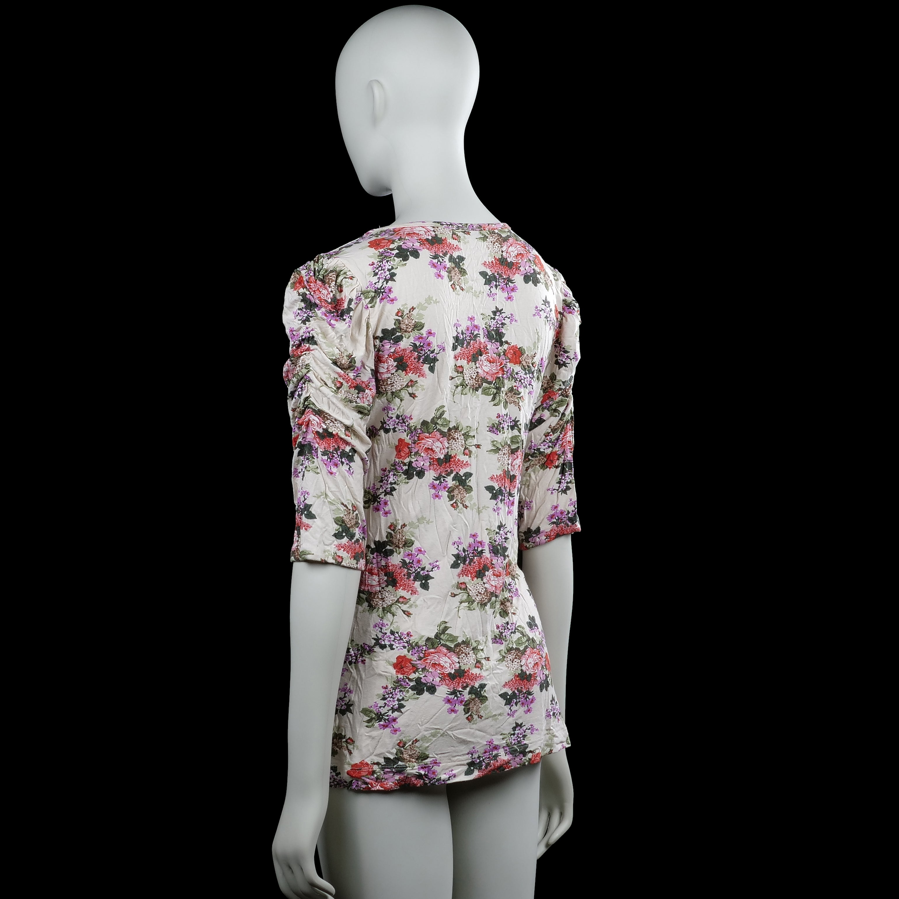 Tunic - Ivory & Pink - Size L