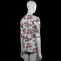 Tunic - Ivory & Pink - Size L