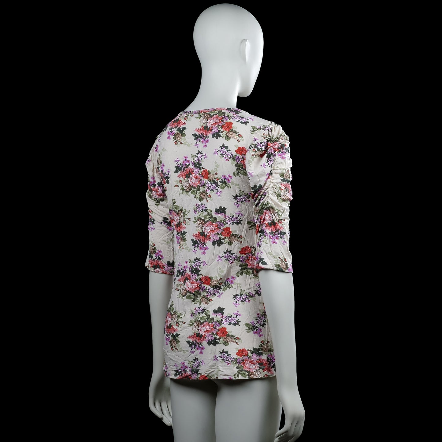 Tunic - Ivory & Pink - Size L
