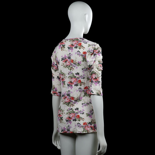 Tunic - Ivory & Pink - Size L