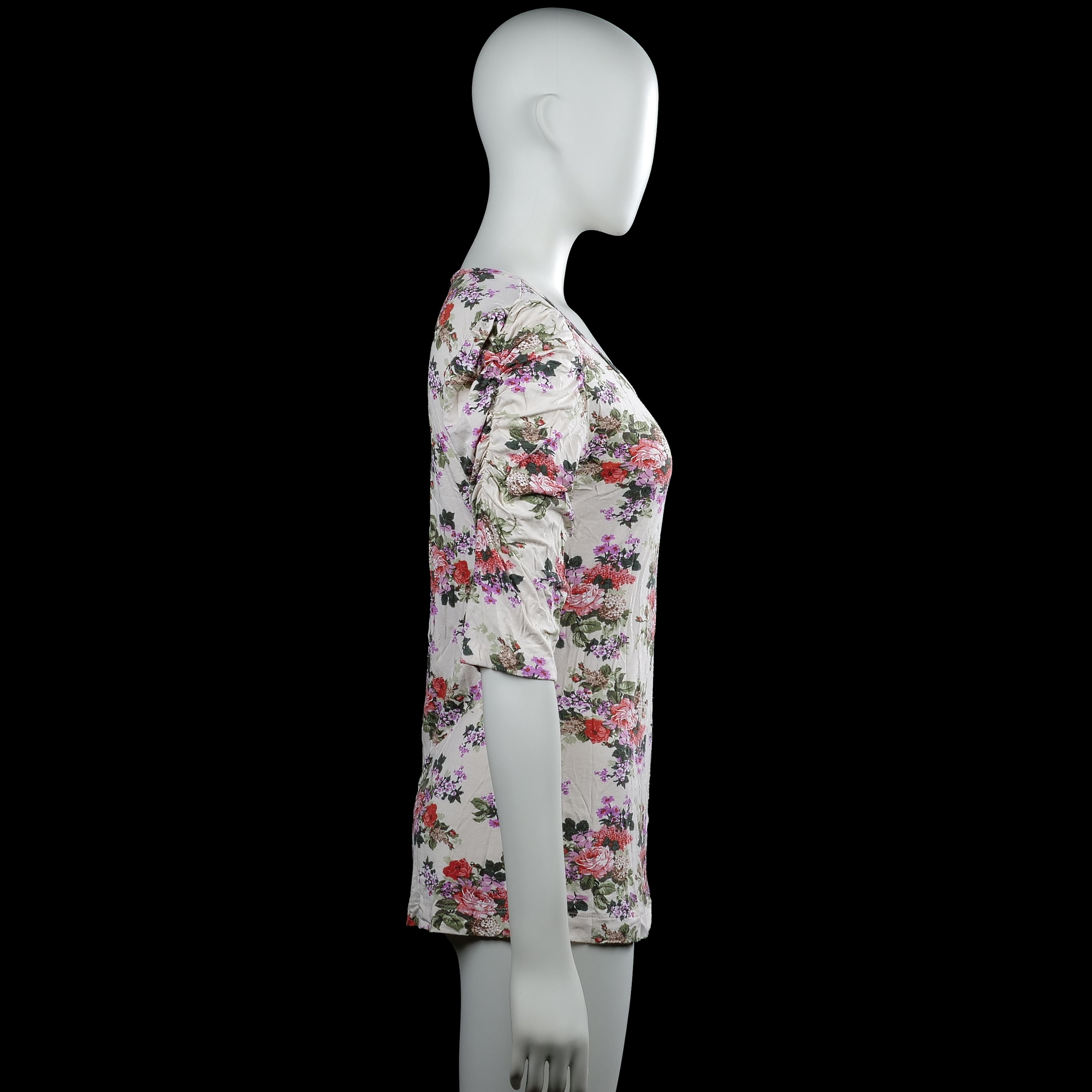Tunic - Ivory & Pink - Size L