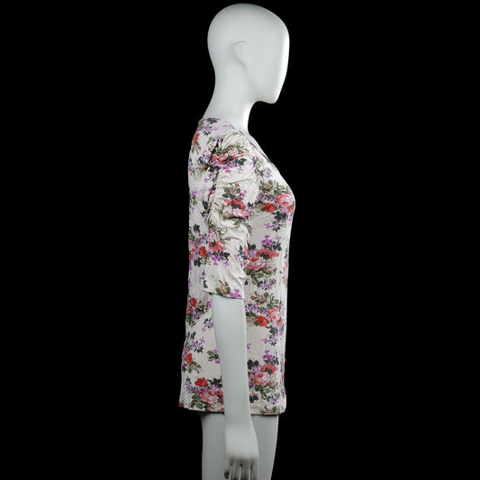 Tunic - Ivory & Pink - Size L
