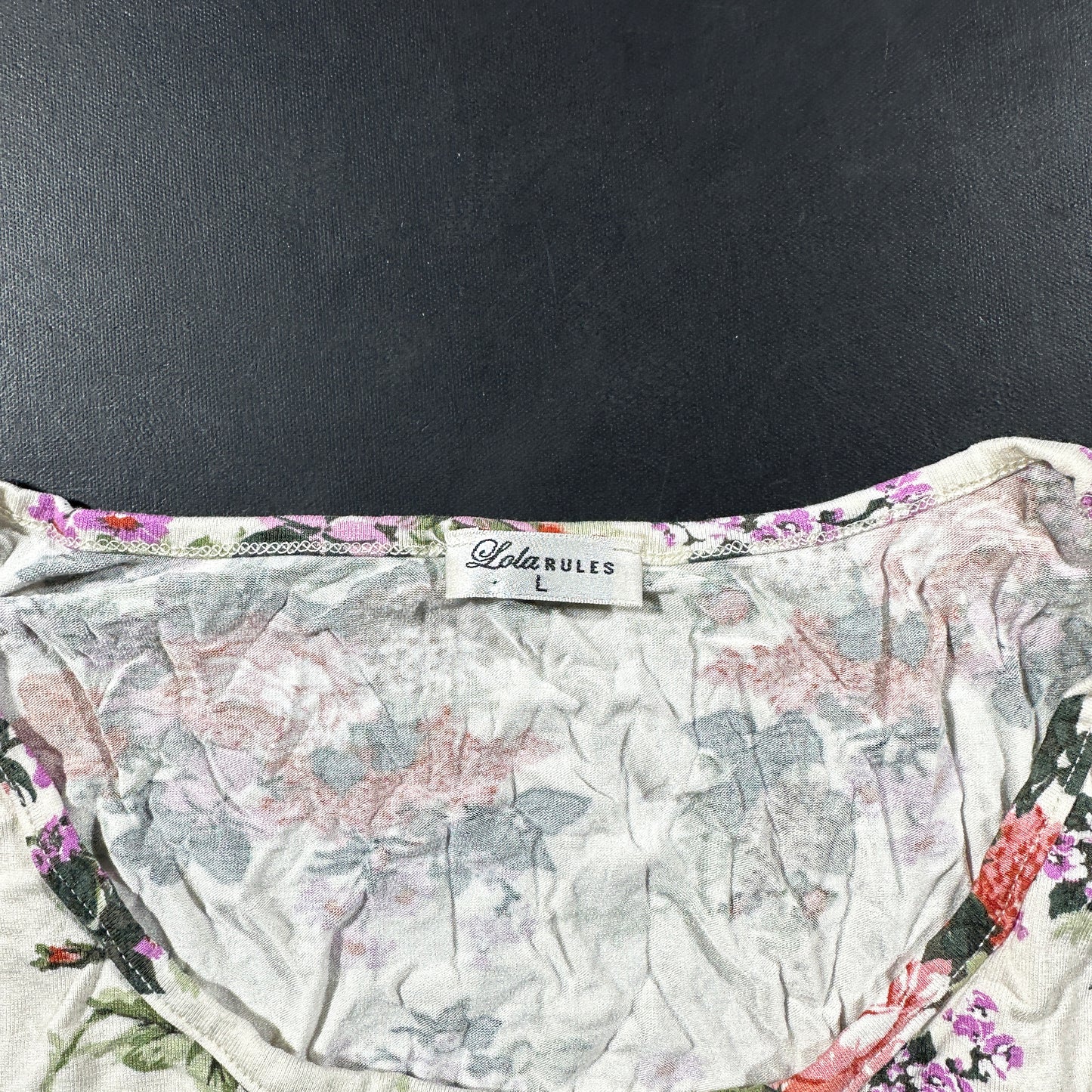 Tunic - Ivory & Pink - Size L