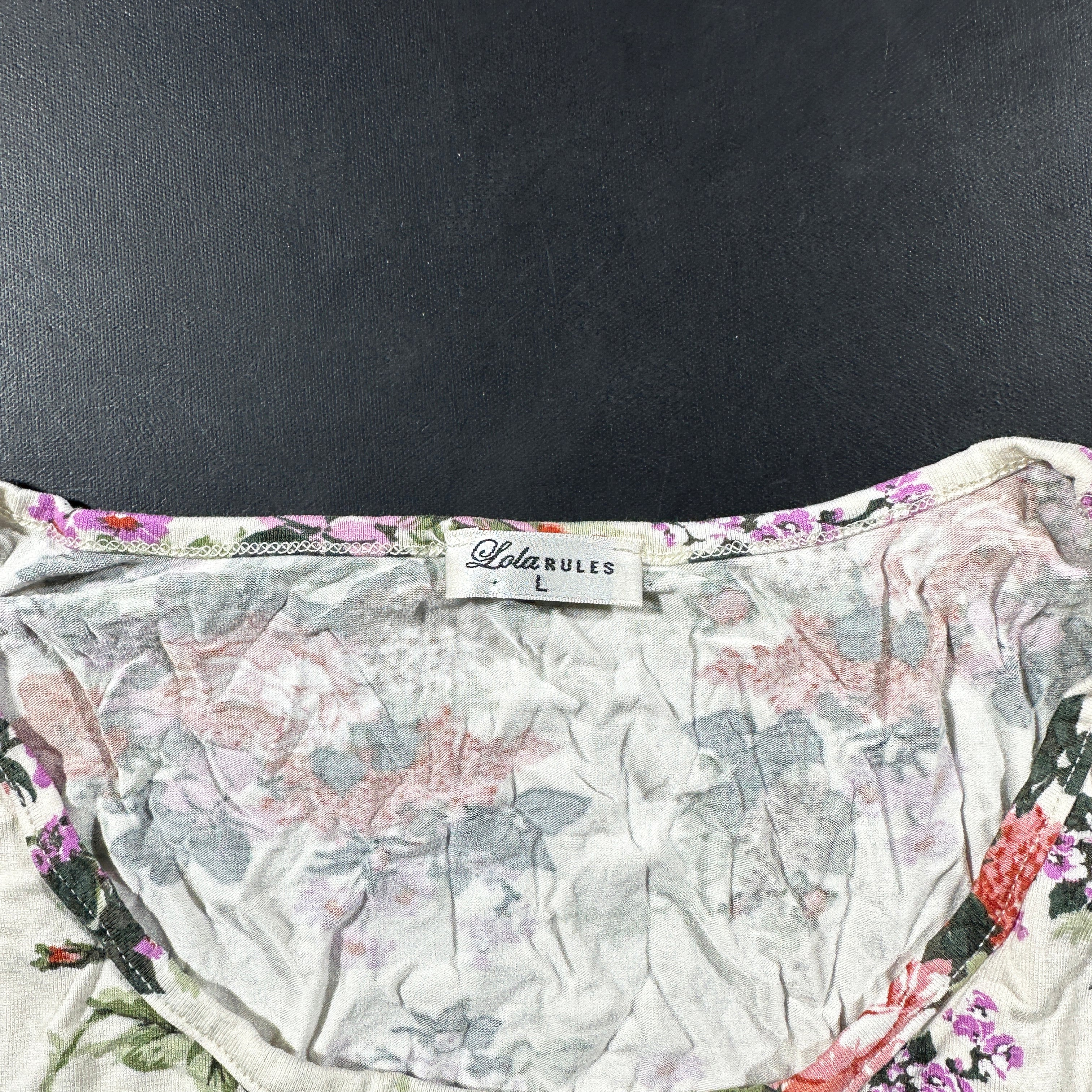 Tunic - Ivory & Pink - Size L