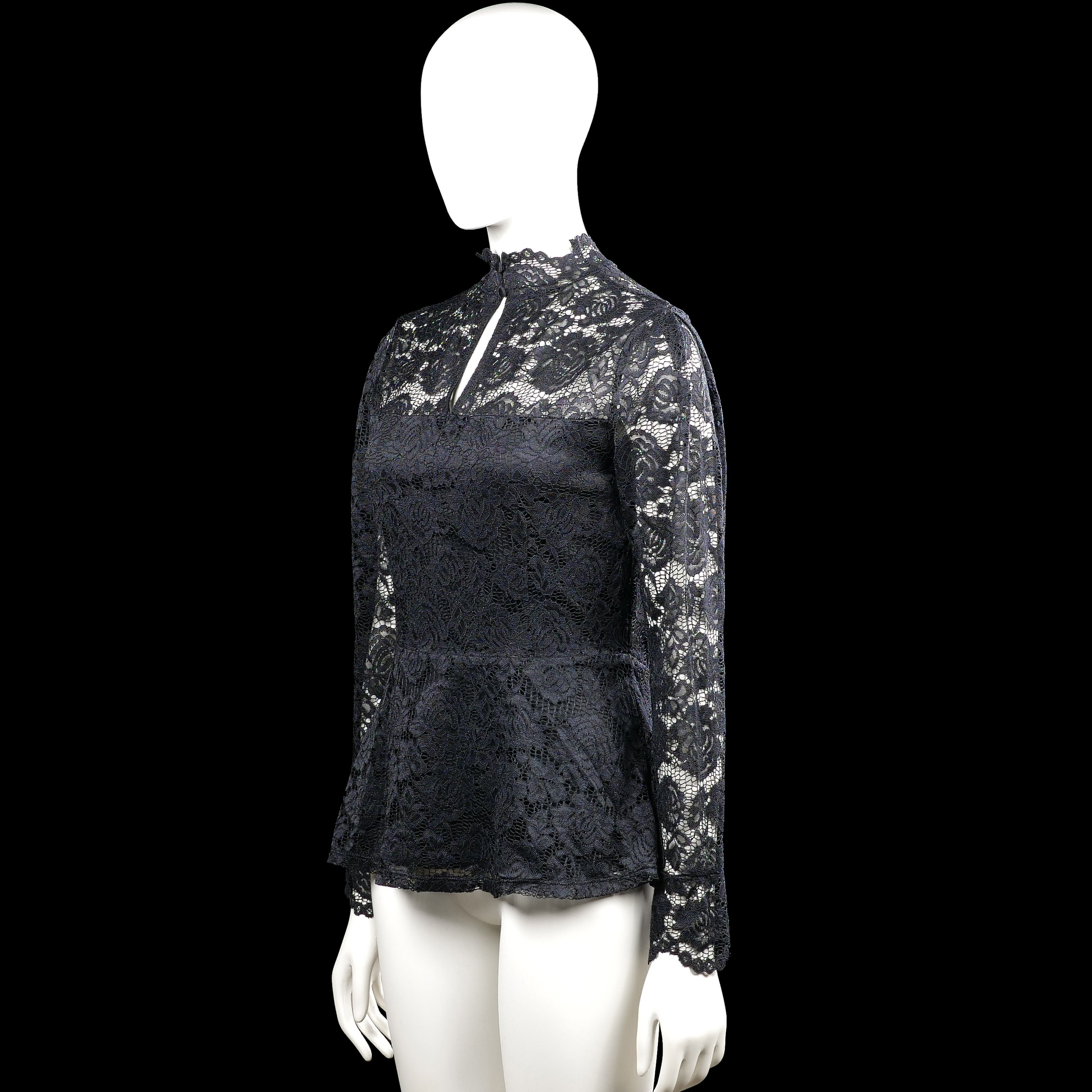 Blouse - Black & White - Size S
