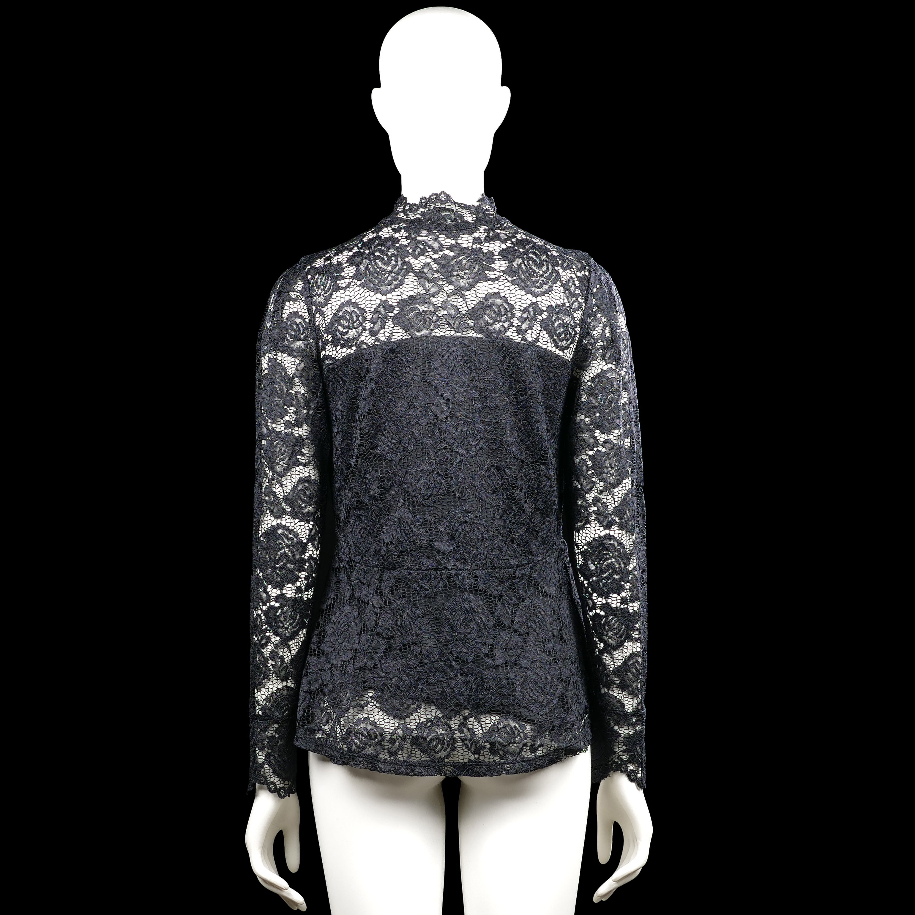 Blouse - Black & White - Size S