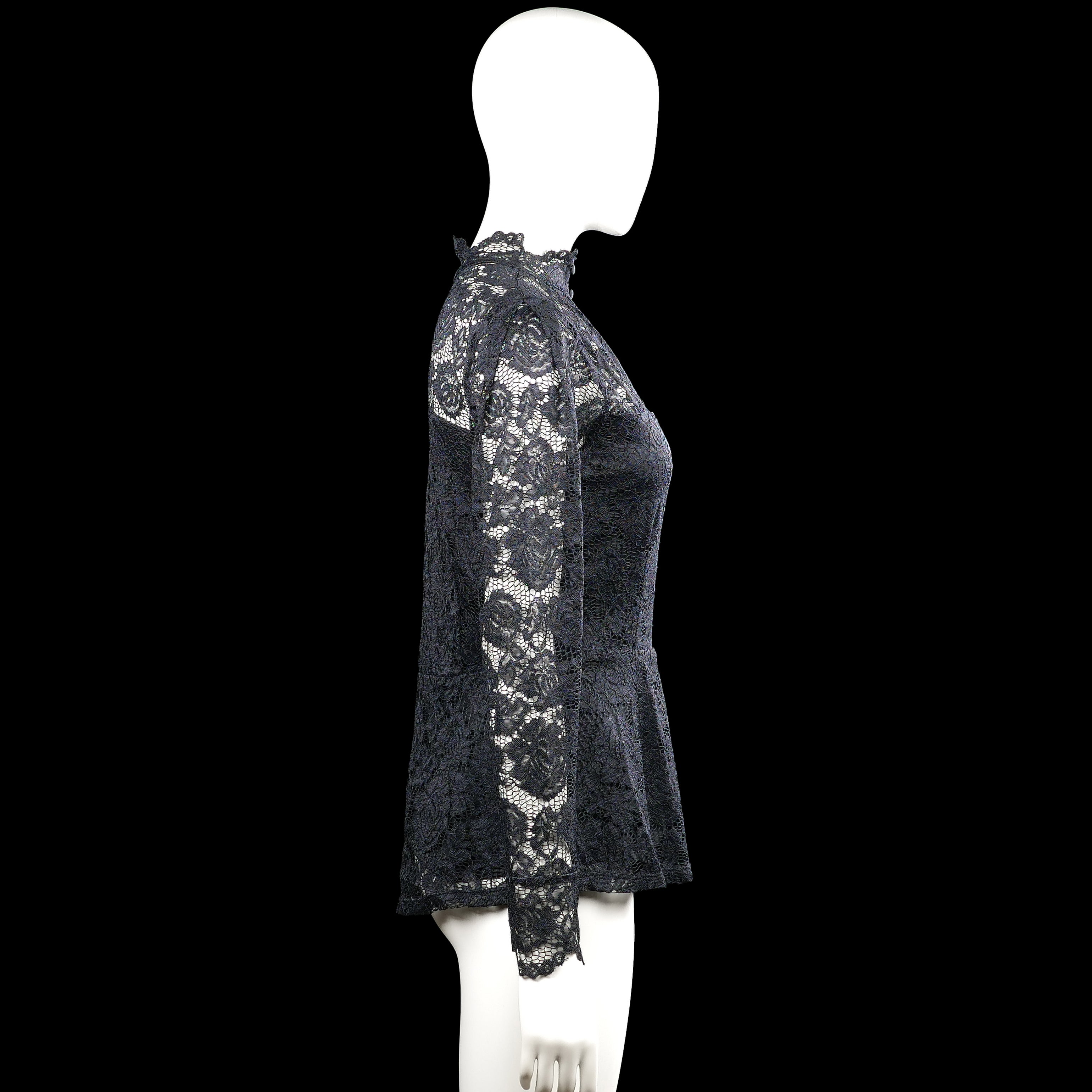 Blouse - Black & White - Size S