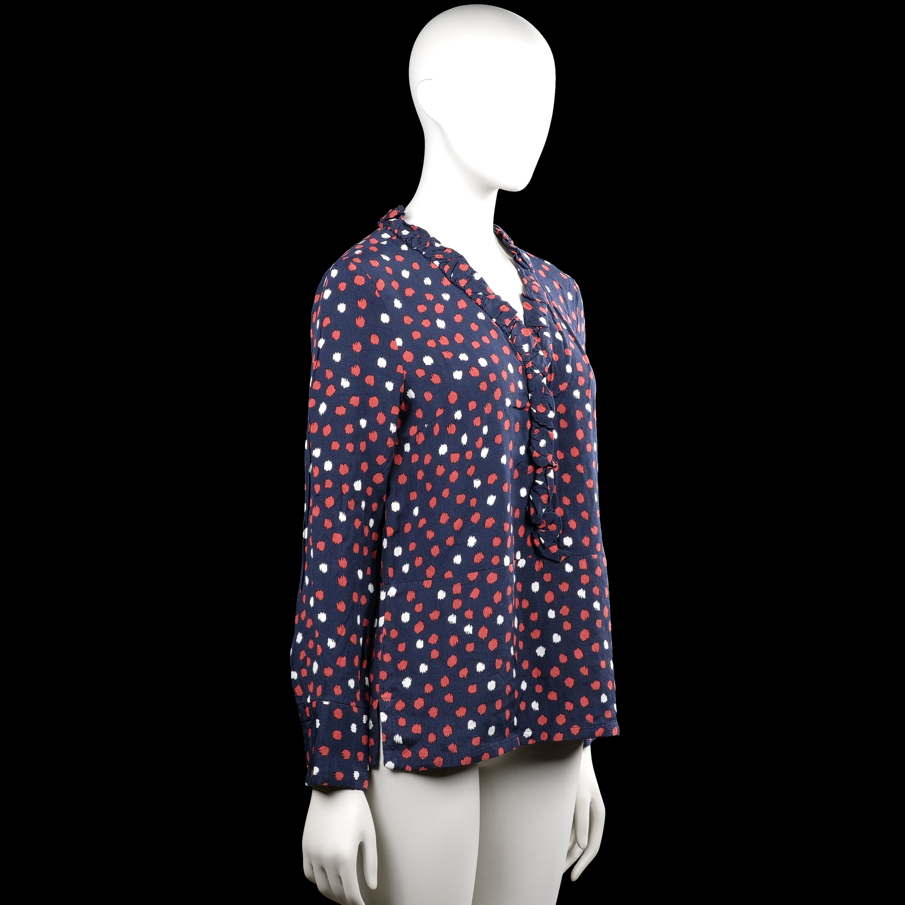 Blouse - Navy & Red - Size 34