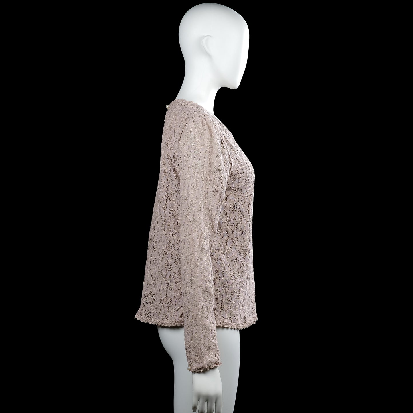 Long-sleeve top - Taupe - Size M