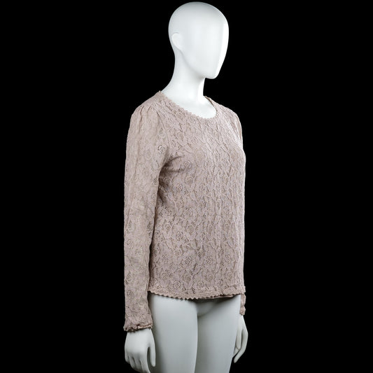 Long-sleeve top - Taupe - Size M
