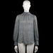 H&M - Blouse - Black & White - Size S - Black and white printed blouse with a high neckline and long sleeves. Features plain cuffs, a partial front opening at the neck, and a curved hem.
