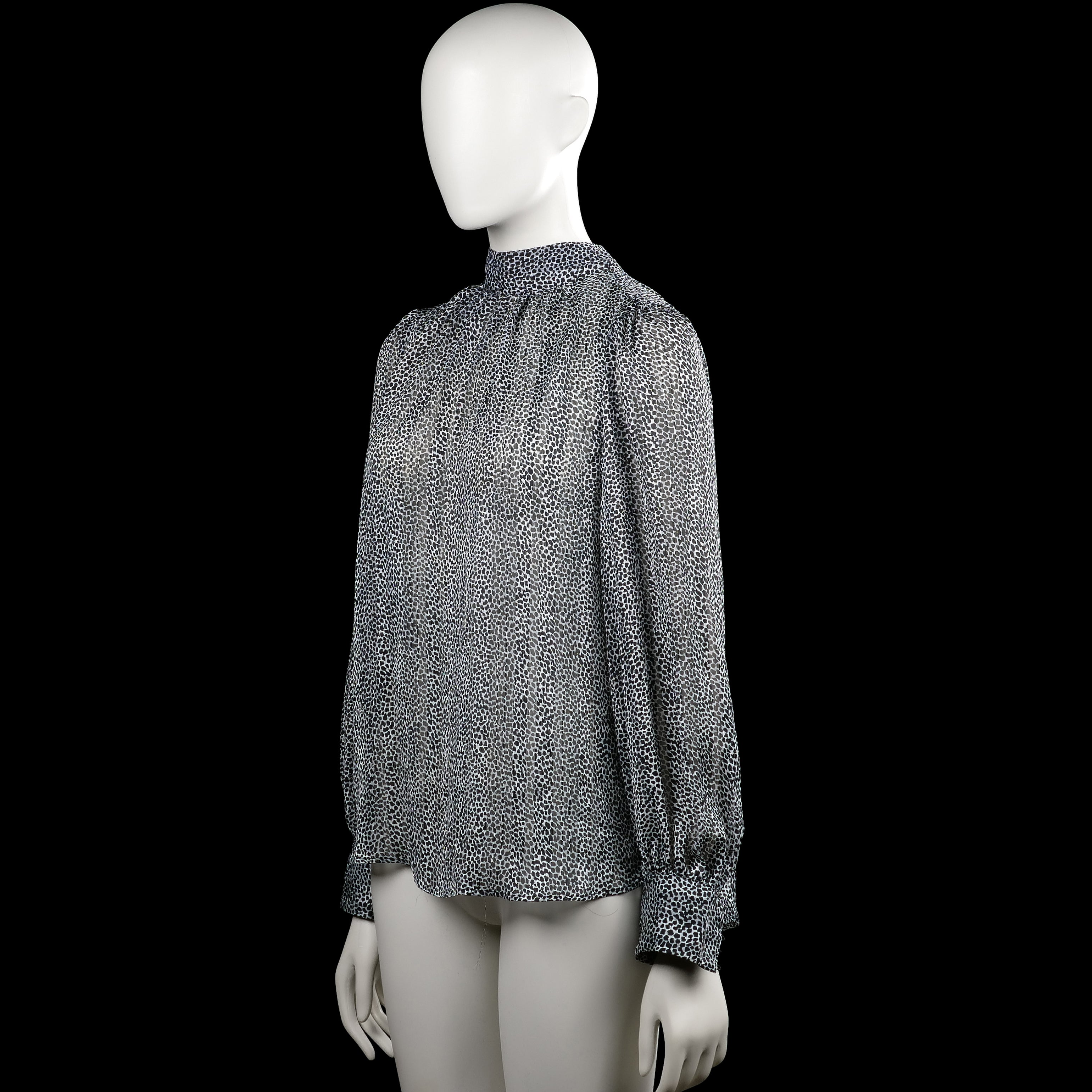 Blouse - Black & White - Size S