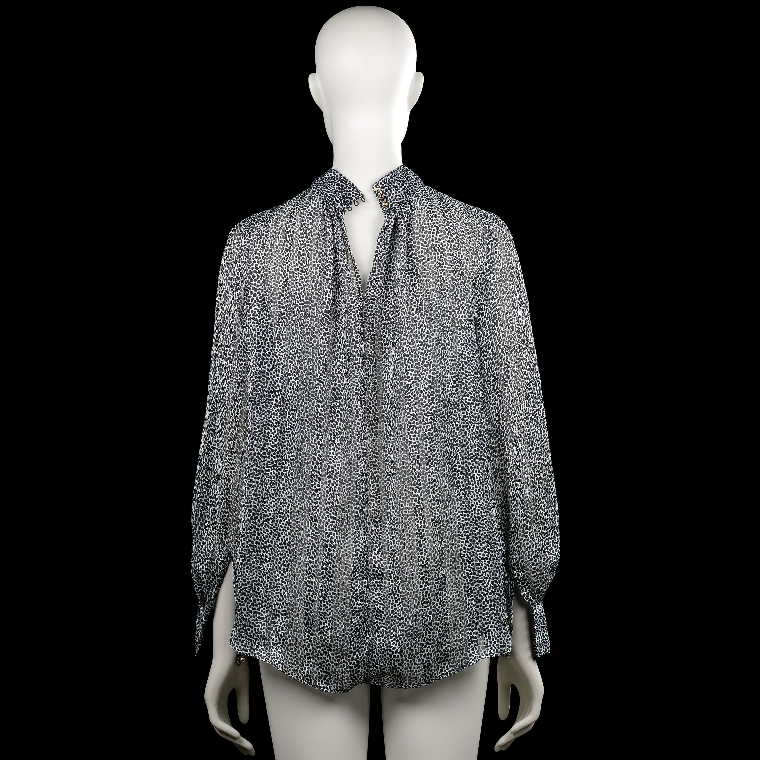 Blouse - Black & White - Size S