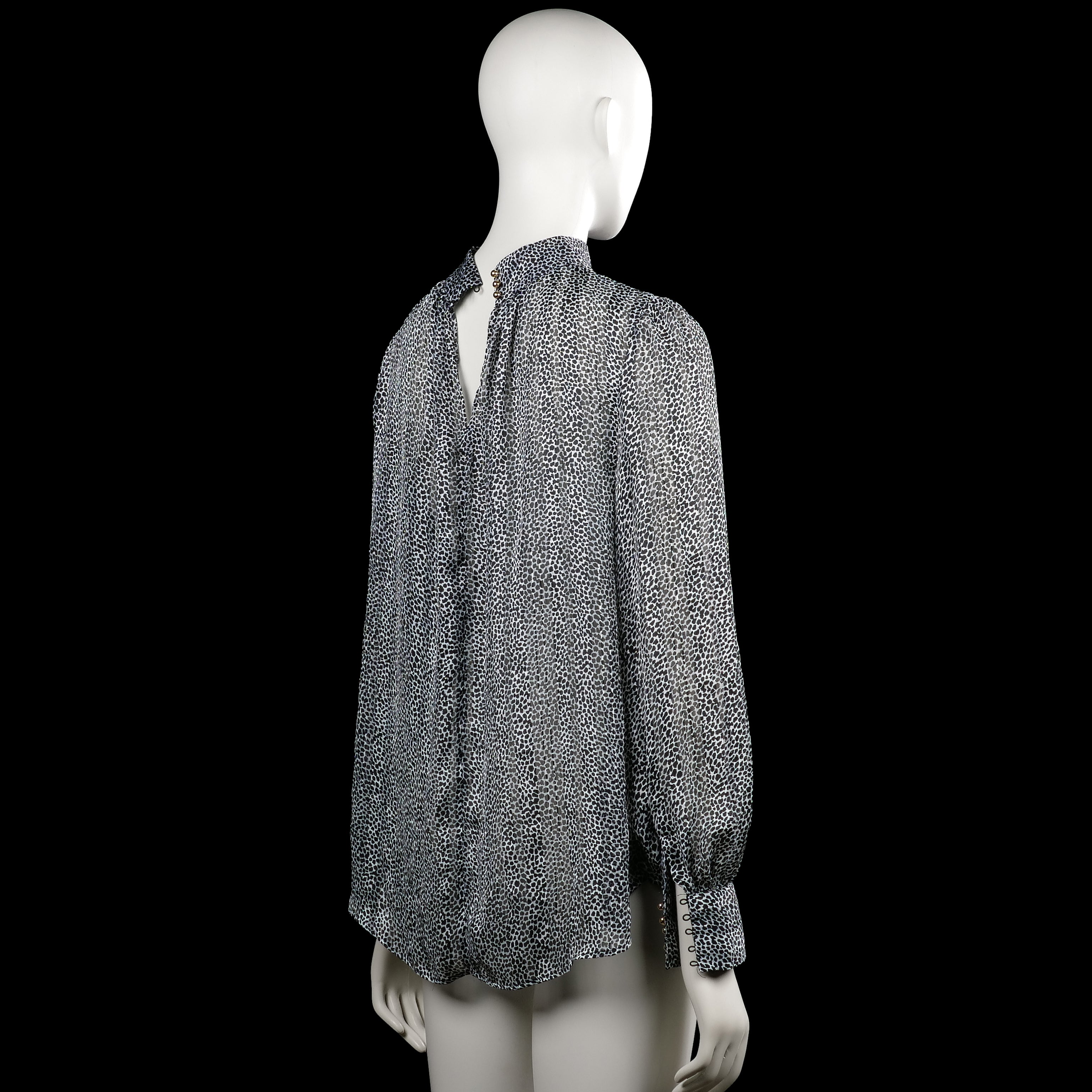 Blouse - Black & White - Size S