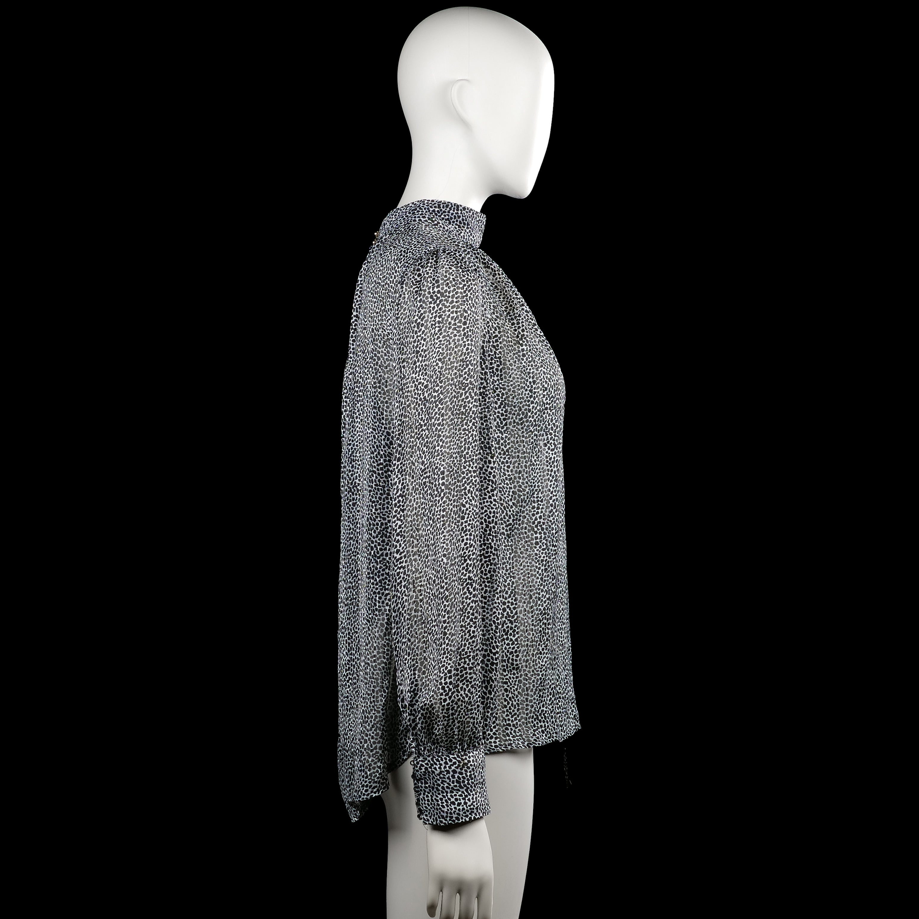 Blouse - Black & White - Size S
