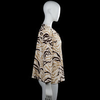 Long-sleeve top - Beige & Brown - Size L