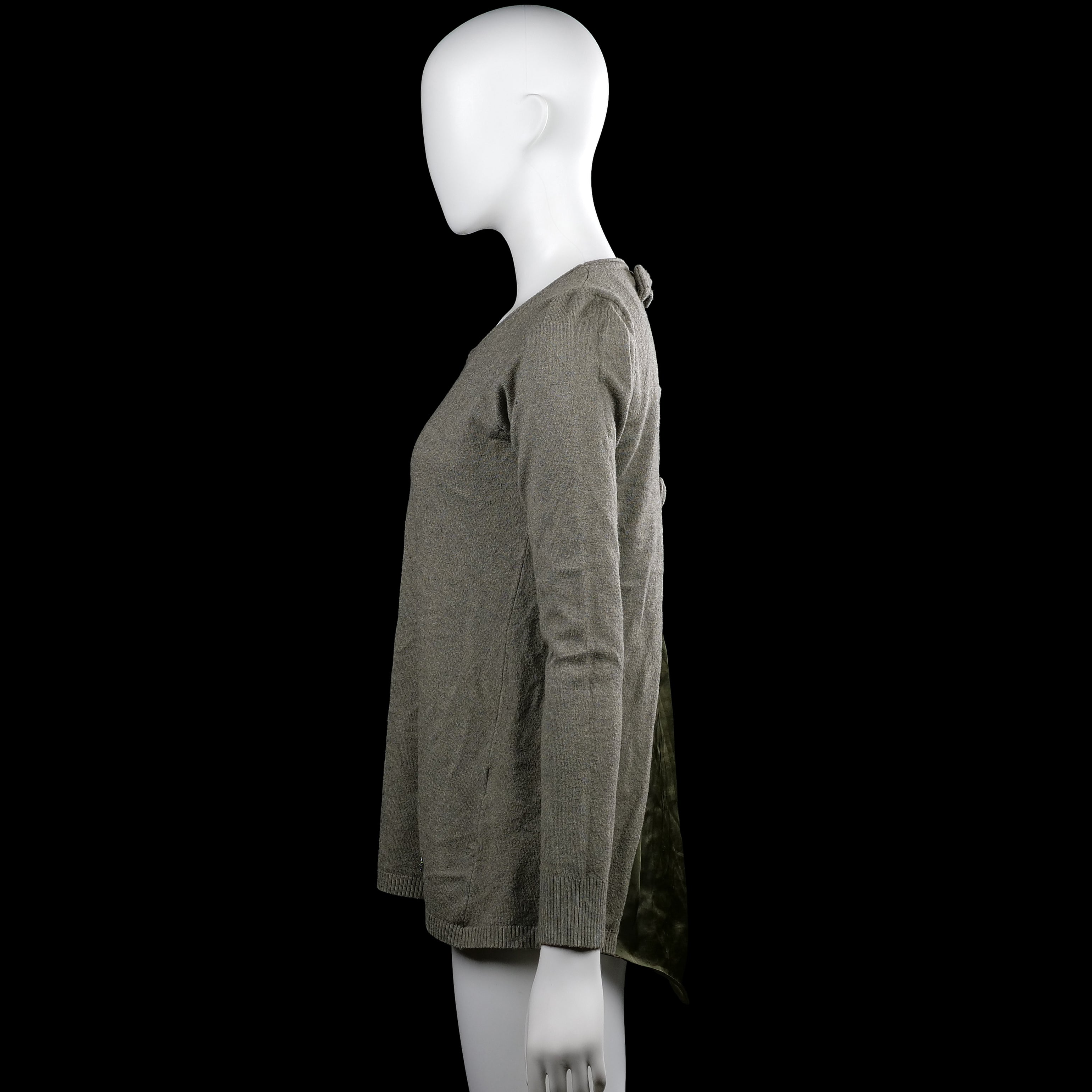Sweater - Gray & Olive - Size M