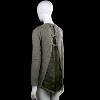 Sweater - Gray & Olive - Size M