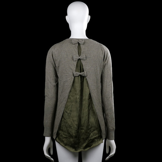 Sweater - Gray & Olive - Size M