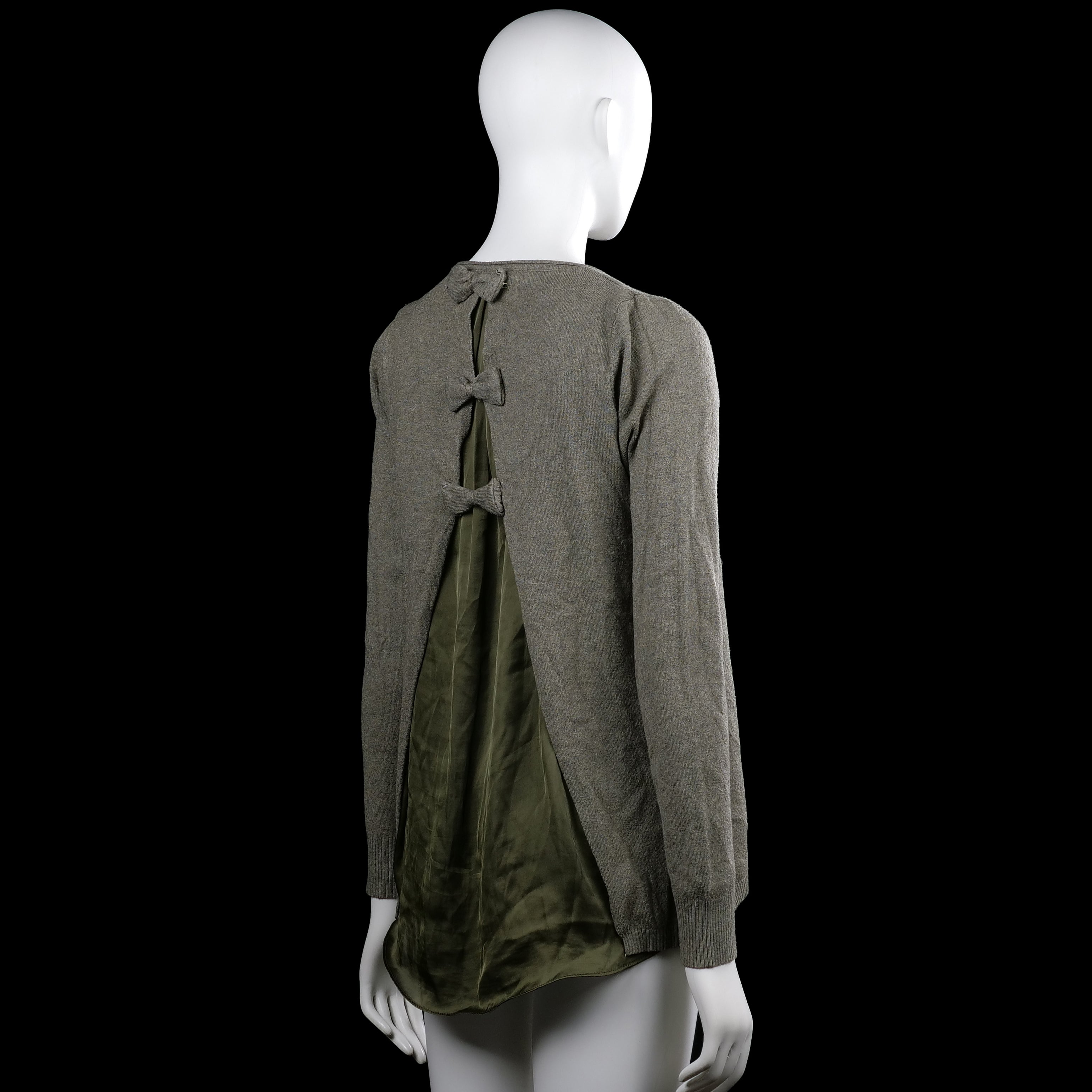 Sweater - Gray & Olive - Size M