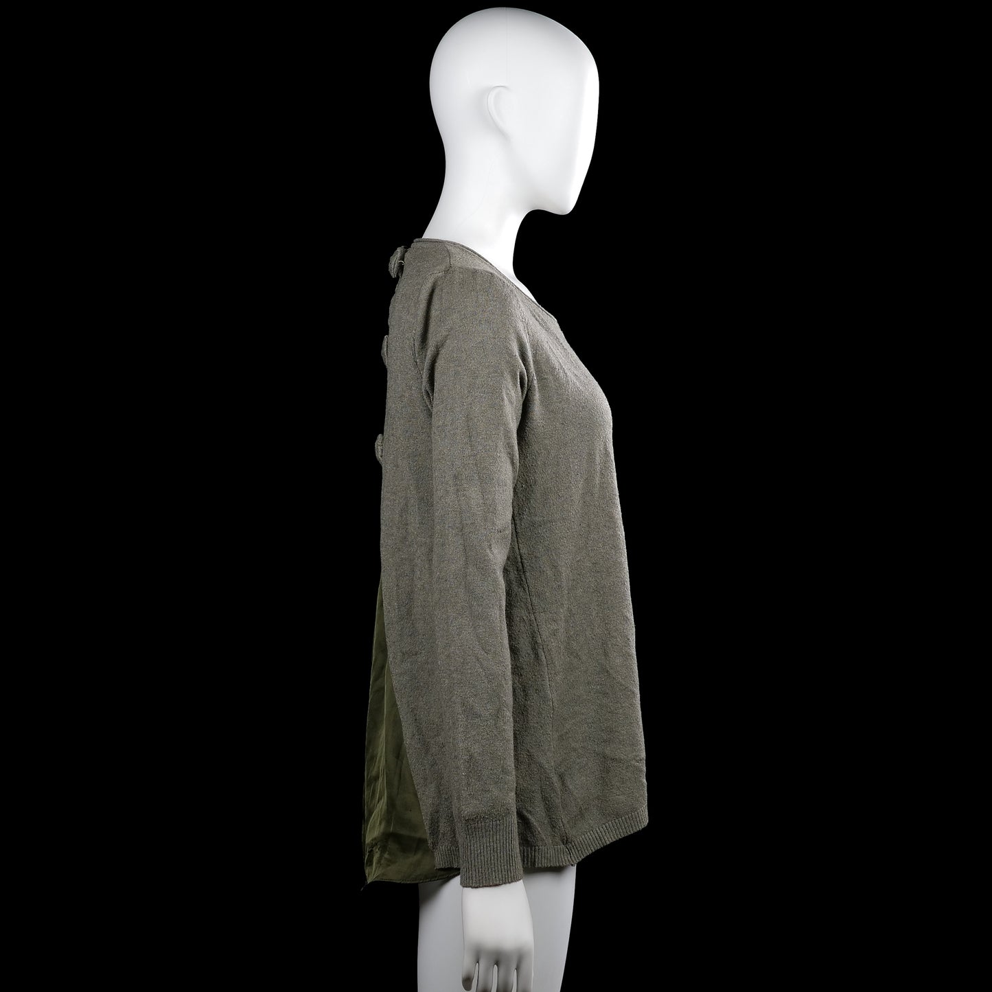 Sweater - Gray & Olive - Size M
