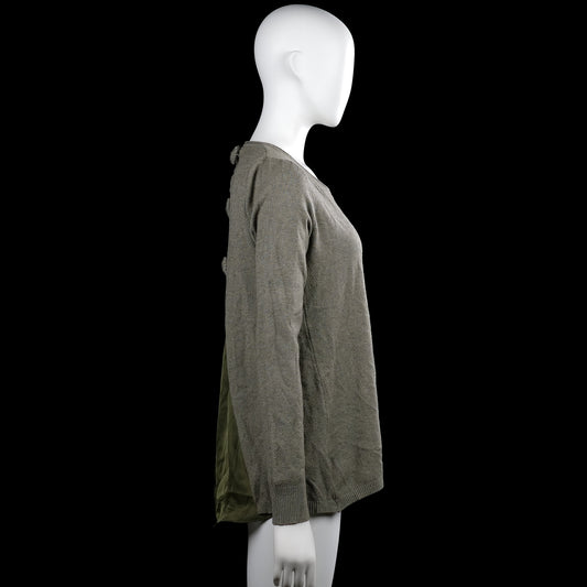 Sweater - Gray & Olive - Size M