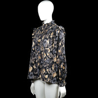 Blouse - Black & Gray - Size M, L