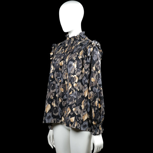 Blouse - Black & Gray - Size M, L