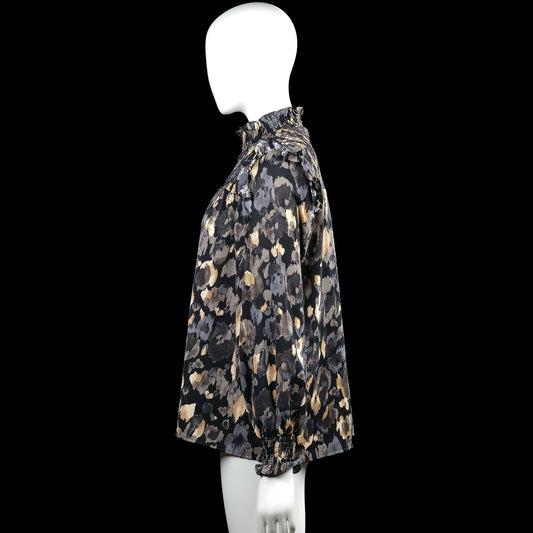 Blouse - Black & Gray - Size M, L
