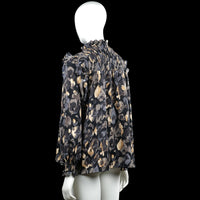 Blouse - Black & Gray - Size M, L