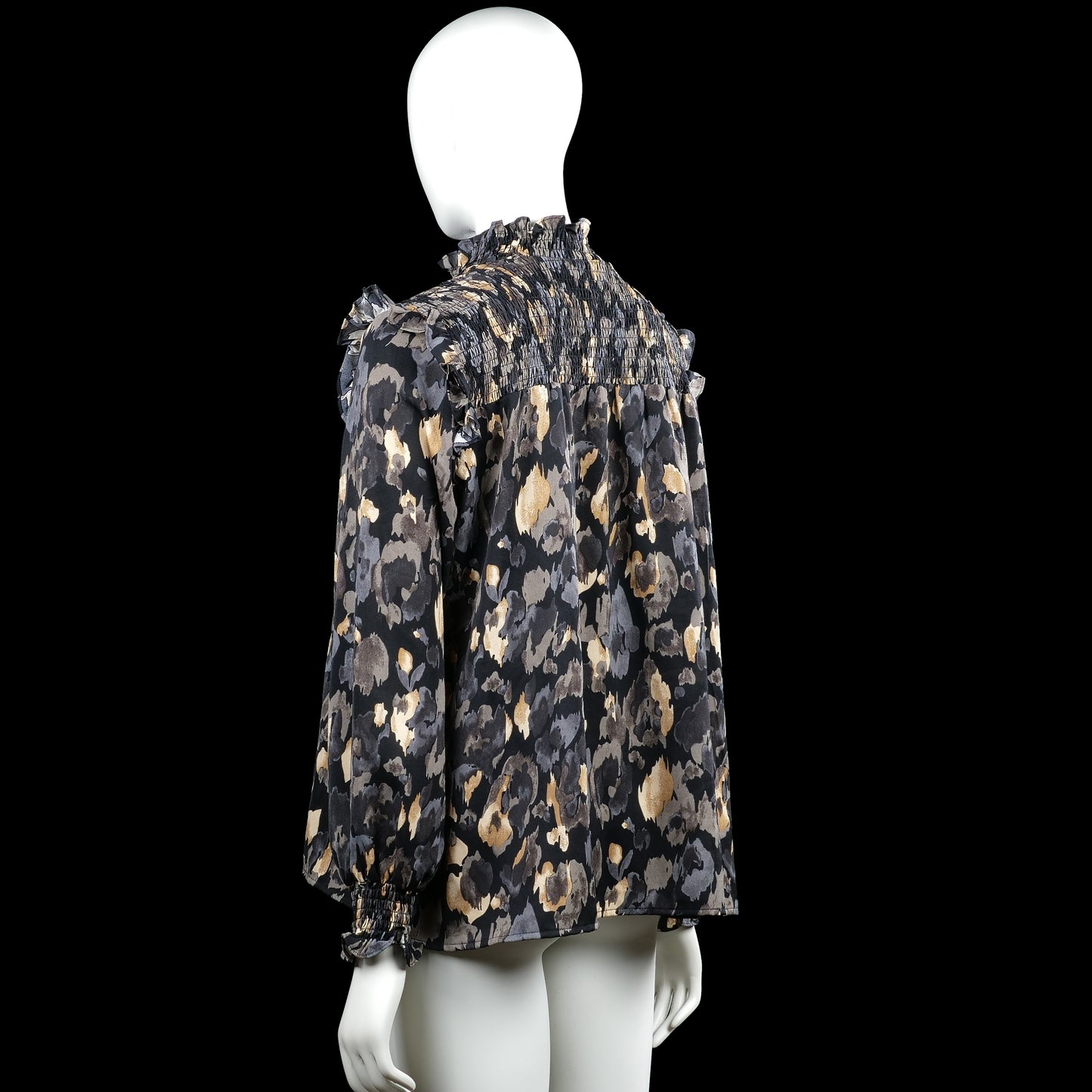 Blouse - Black & Gray - Size M, L