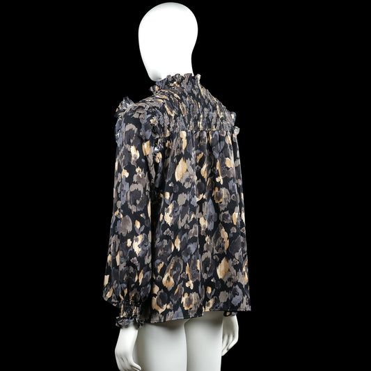 Blouse - Black & Gray - Size M, L