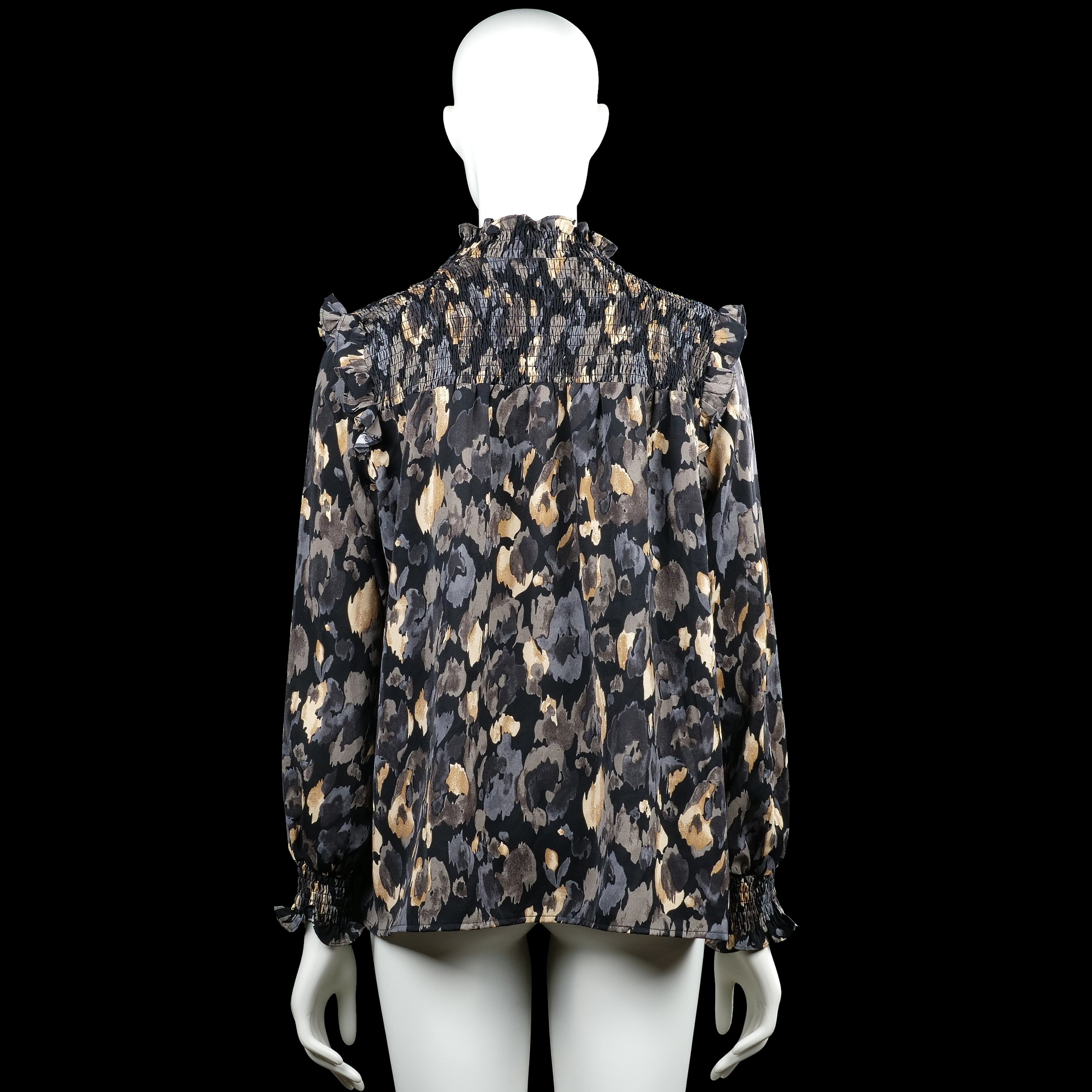 Blouse - Black & Gray - Size M, L