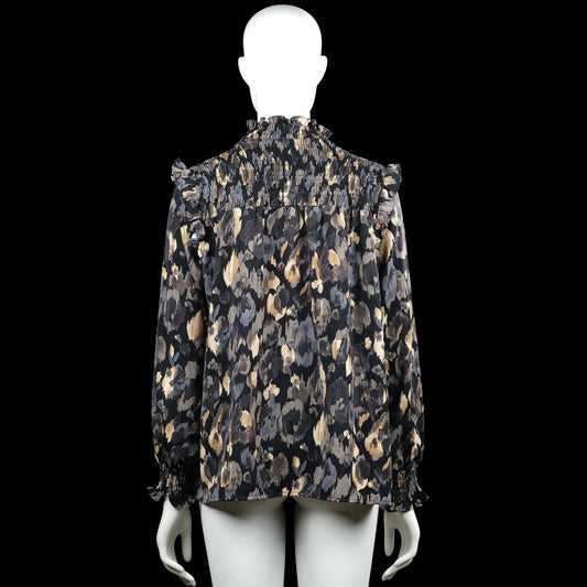 Blouse - Black & Gray - Size M, L