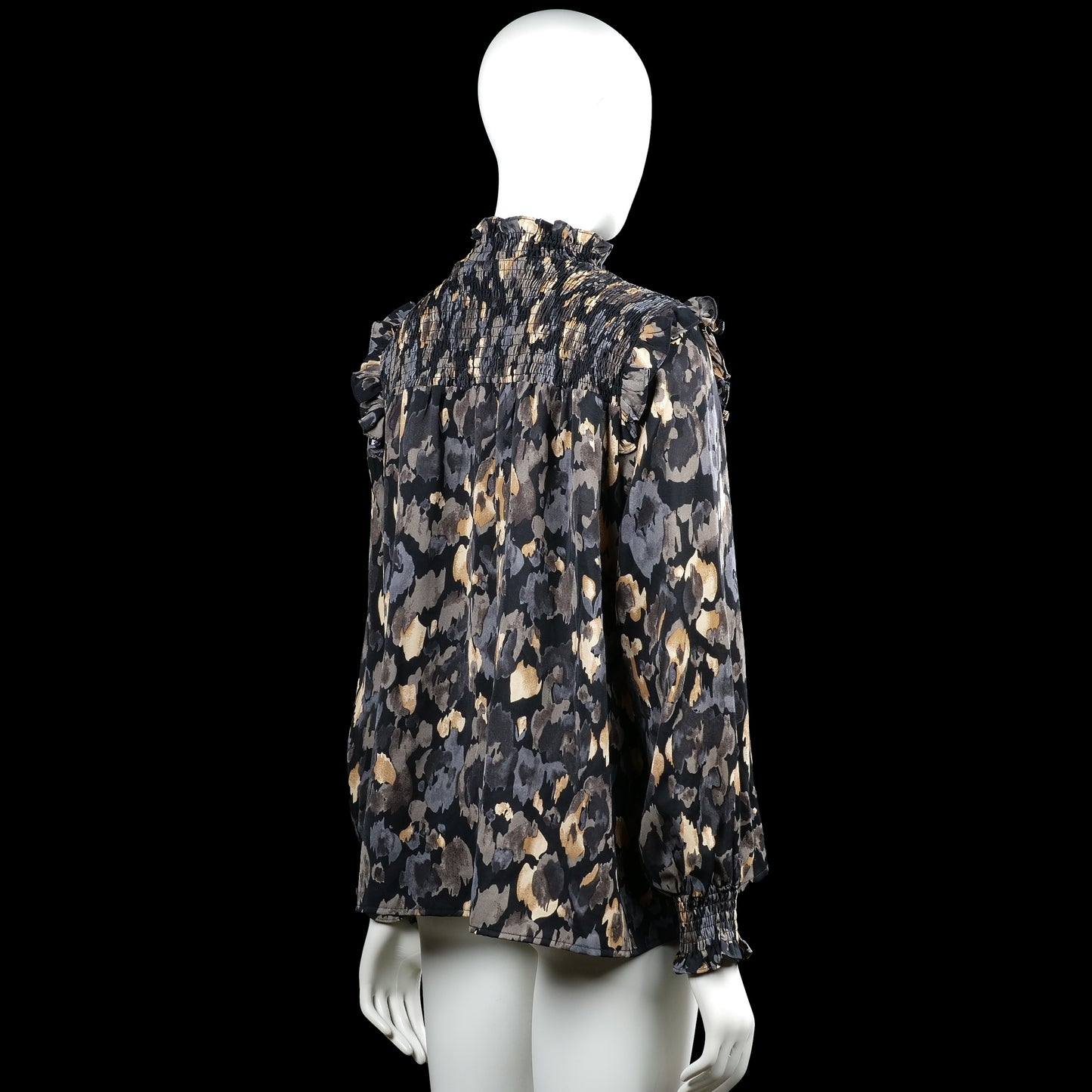 Blouse - Black & Gray - Size M, L