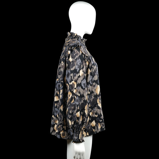Blouse - Black & Gray - Size M, L