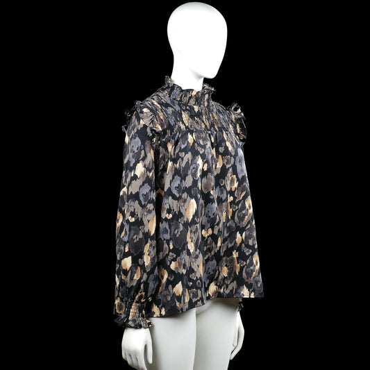 Blouse - Black & Gray - Size M, L